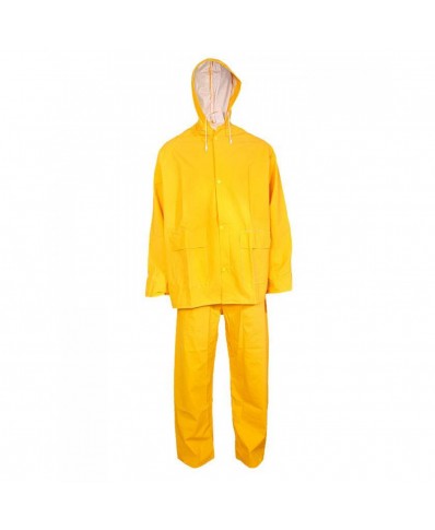 yellow raincoat up and down